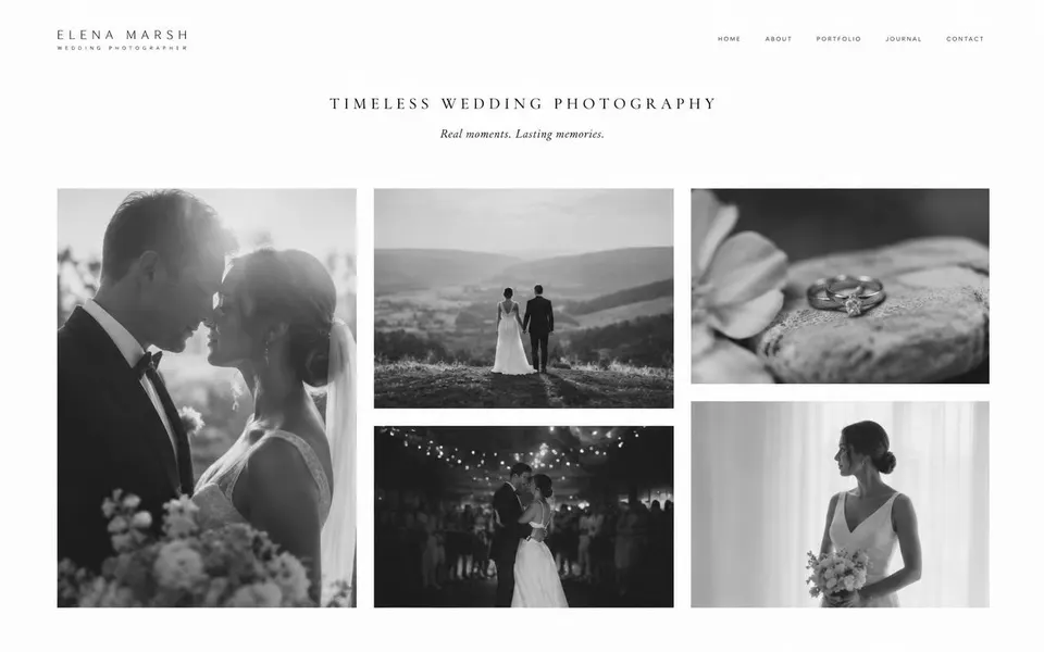 Photographer portfolio website built with Krazy